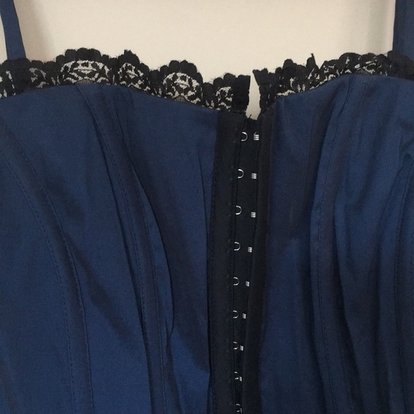 BNWT Early 00’s Mexx Navy & Black Corset Top - 2 - Picture 4 of 7